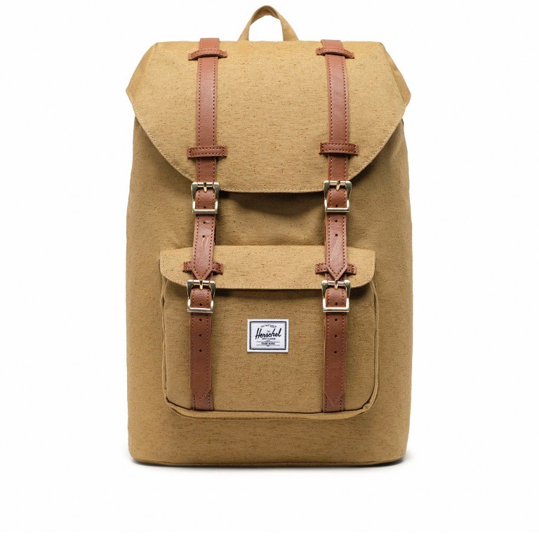 Rucksack Little America Medium Volumen 14 Liter Coyote Slub, Farbe: gelb, Marke: Herschel, EAN: 0828432415595, Abmessungen in cm: 28x43x12, Bild 1 von 7