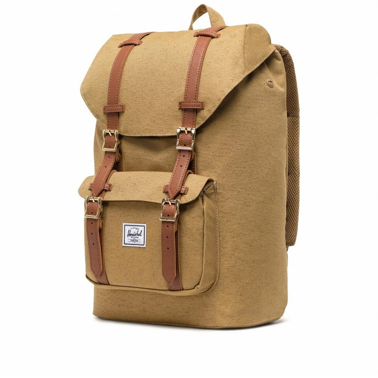 Rucksack Little America Medium Volumen 14 Liter Coyote Slub, Farbe: gelb, Marke: Herschel, EAN: 0828432415595, Abmessungen in cm: 28x43x12, Bild 2 von 7