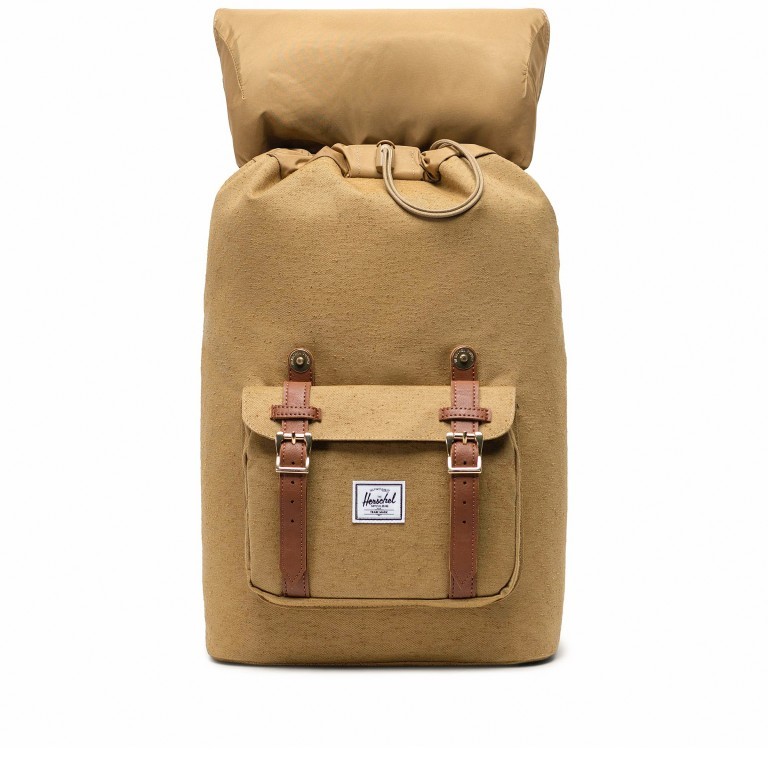 Rucksack Little America Medium Volumen 14 Liter Coyote Slub, Farbe: gelb, Marke: Herschel, EAN: 0828432415595, Abmessungen in cm: 28x43x12, Bild 5 von 7