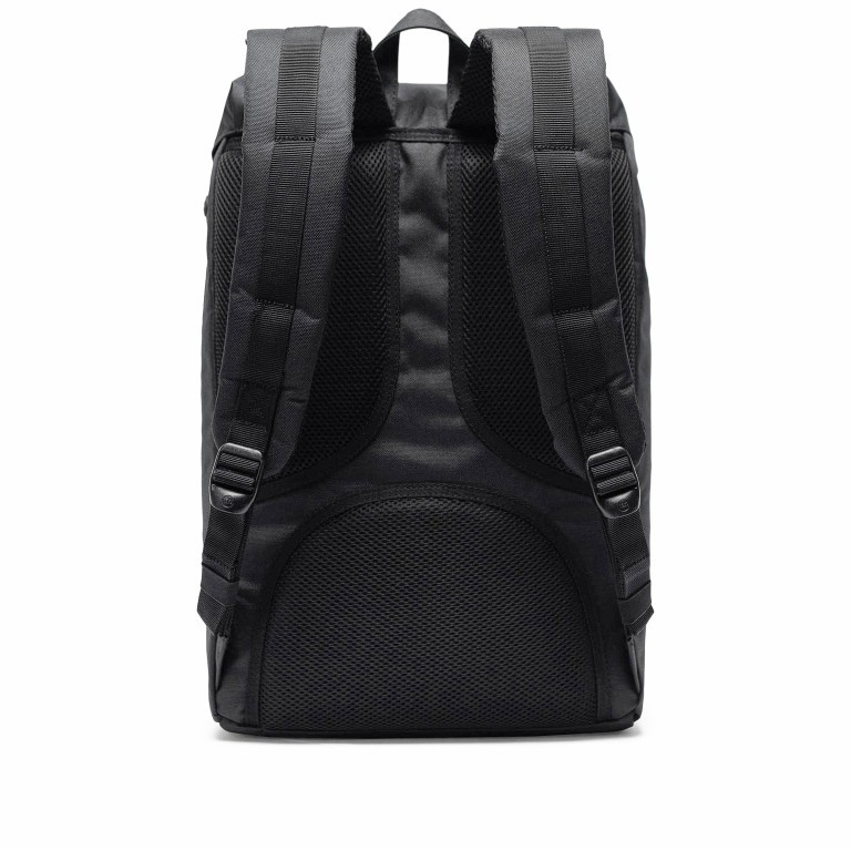 Rucksack Little America Größe 17 Liter Black Black Tan, Farbe: schwarz, Marke: Herschel, EAN: 0828432315710, Abmessungen in cm: 28x41x13, Bild 3 von 4