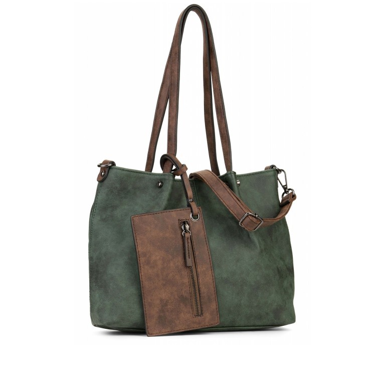 Shopper Surprise Green Brown, Farbe: grün/oliv, Marke: Emily & Noah, EAN: 4049391264369, Abmessungen in cm: 35x26x7.5, Bild 1 von 10