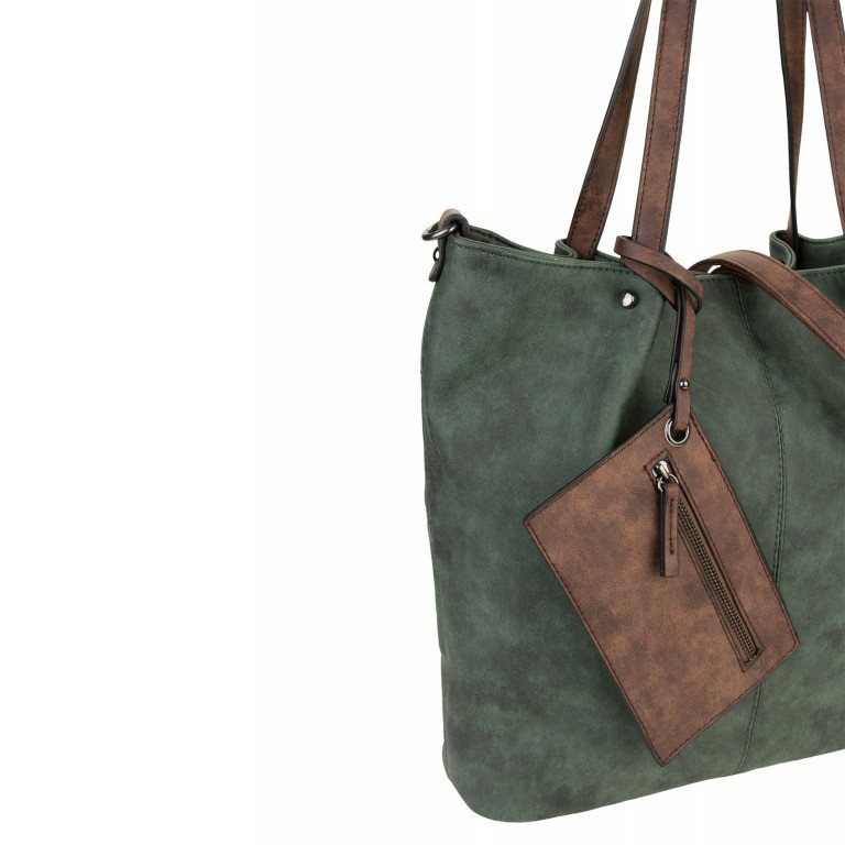 Shopper Surprise Green Brown, Farbe: grün/oliv, Marke: Emily & Noah, EAN: 4049391264413, Abmessungen in cm: 35x33x8.5, Bild 7 von 11