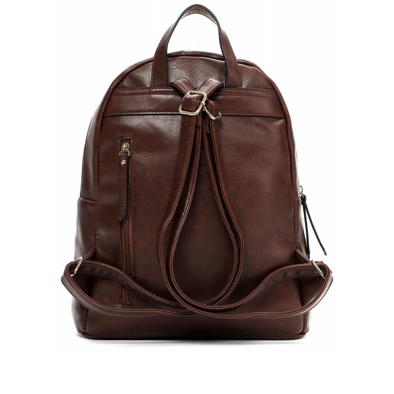 Rucksack Brown, Farbe: braun, Marke: Emily & Noah, EAN: 4049391302153, Abmessungen in cm: 27x35x14, Bild 3 von 6