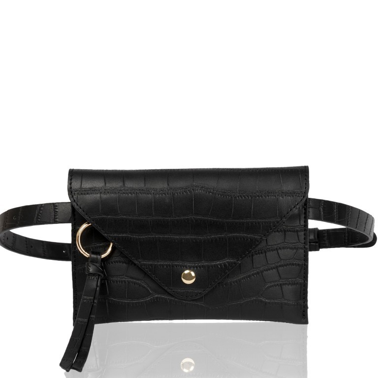 Gürteltasche Clutch LDA Black Croco Matt, Farbe: schwarz, Marke: Inyati, EAN: 4251289851401, Abmessungen in cm: 20x14x0.5, Bild 1 von 12