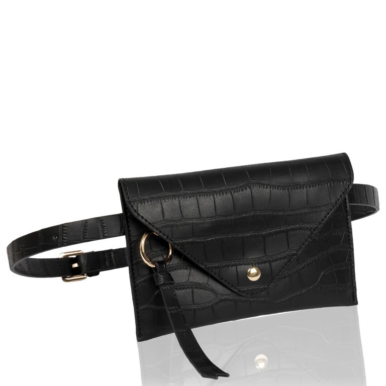 Gürteltasche Clutch LDA Black Croco Matt, Farbe: schwarz, Marke: Inyati, EAN: 4251289851401, Abmessungen in cm: 20x14x0.5, Bild 2 von 12