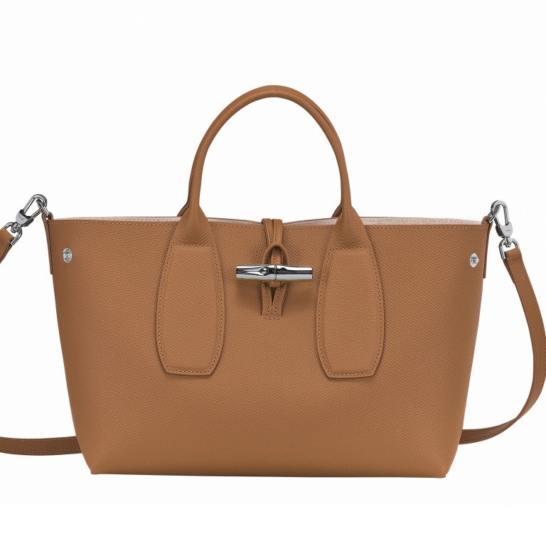 Handtasche Roseau Handtasche M Natur, Farbe: cognac, Marke: Longchamp, EAN: 3597921932925, Abmessungen in cm: 30x23.5x12, Bild 2 von 6