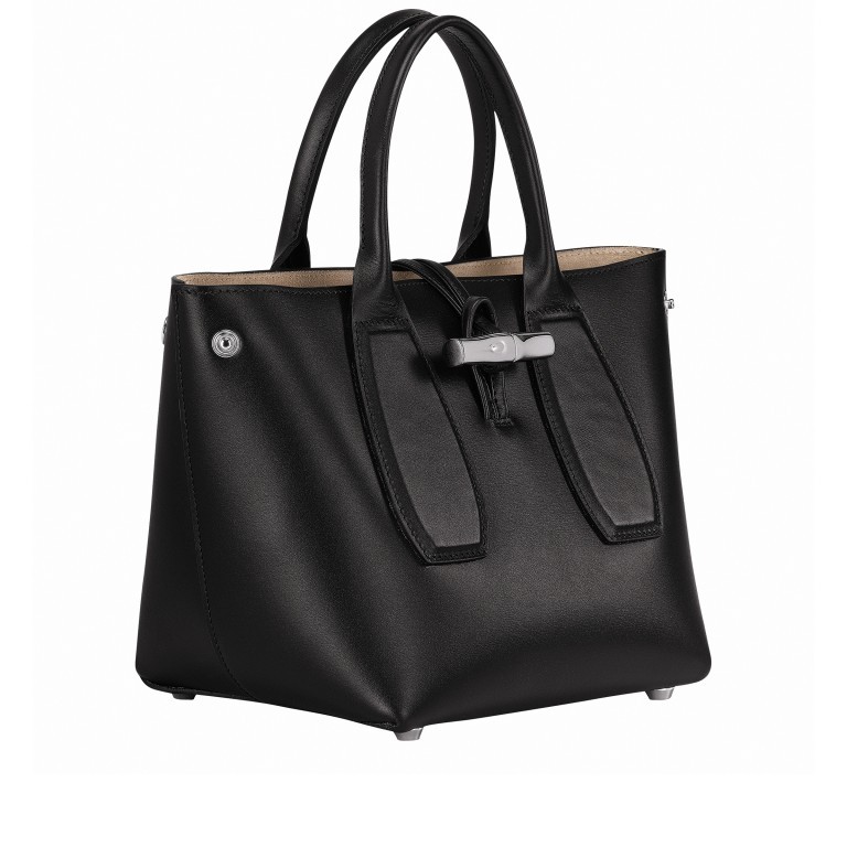 Handtasche Roseau Handtasche Schwarz, Farbe: schwarz, Marke: Longchamp, EAN: 3597921944287, Abmessungen in cm: 21x21x18, Bild 3 von 4