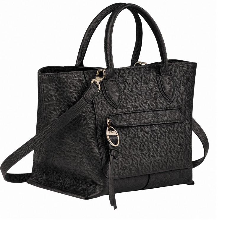 Handtasche Mailbox Handtasche M Schwarz, Farbe: schwarz, Marke: Longchamp, EAN: 3597921989103, Abmessungen in cm: 28x23x15.5, Bild 2 von 4