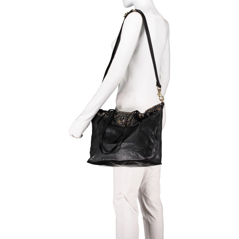 Handtasche Bella Di Notte 23630-X1445 Leder Schwarz, Farbe: schwarz, Marke: Campomaggi, EAN: 8054302665636, Abmessungen in cm: 35x28x11, Bild 5 von 9