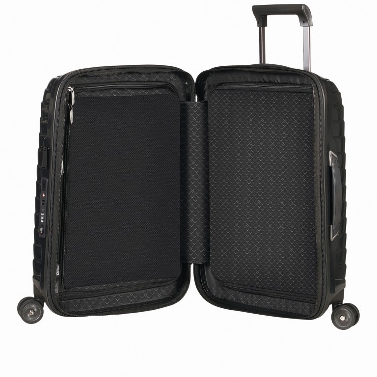 Koffer Proxis Spinner 55 Black, Farbe: schwarz, Marke: Samsonite, EAN: 5400520004284, Abmessungen in cm: 40x55x20, Bild 6 von 17