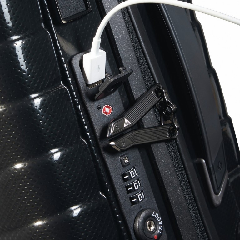 Koffer Proxis Spinner 55 Black, Farbe: schwarz, Marke: Samsonite, EAN: 5400520004284, Abmessungen in cm: 40x55x20, Bild 16 von 17