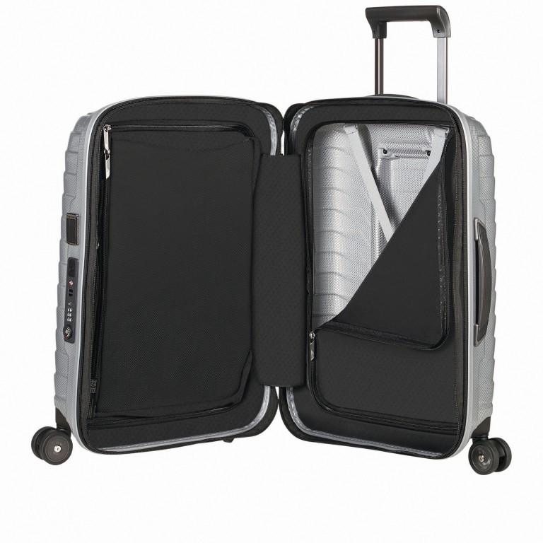 Koffer Proxis Spinner 55 Silver, Farbe: metallic, Marke: Samsonite, EAN: 5400520004314, Abmessungen in cm: 40x55x20, Bild 7 von 17