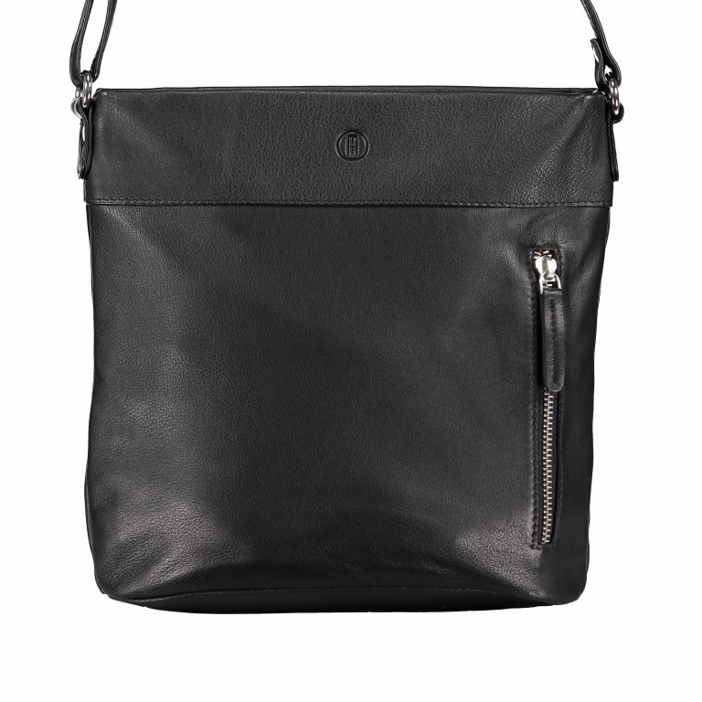 Umhängetasche Milano Schwarz, Farbe: schwarz, Marke: Hausfelder Manufaktur, EAN: 4251672755996, Abmessungen in cm: 23x24x7.5, Bild 1 von 6