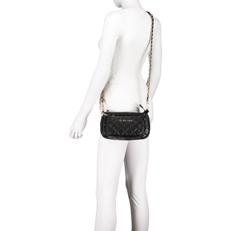 Umhängetasche Ocarina Nero, Farbe: schwarz, Marke: Valentino Bags, EAN: 8054942227812, Abmessungen in cm: 24.5x14.5x5, Bild 5 von 14