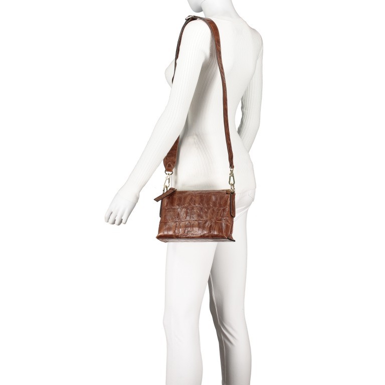 Umhängetasche Julie Dark Brown, Farbe: braun, Marke: Abro, EAN: 4061724290951, Abmessungen in cm: 22x15.5x9, Bild 4 von 6