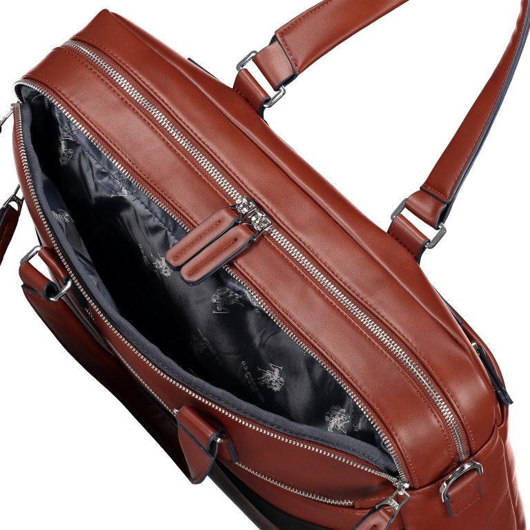 Aktentasche Cambridge Brown, Farbe: braun, Marke: U.S. Polo Assn., EAN: 8052792843442, Abmessungen in cm: 41x30x10, Bild 8 von 10