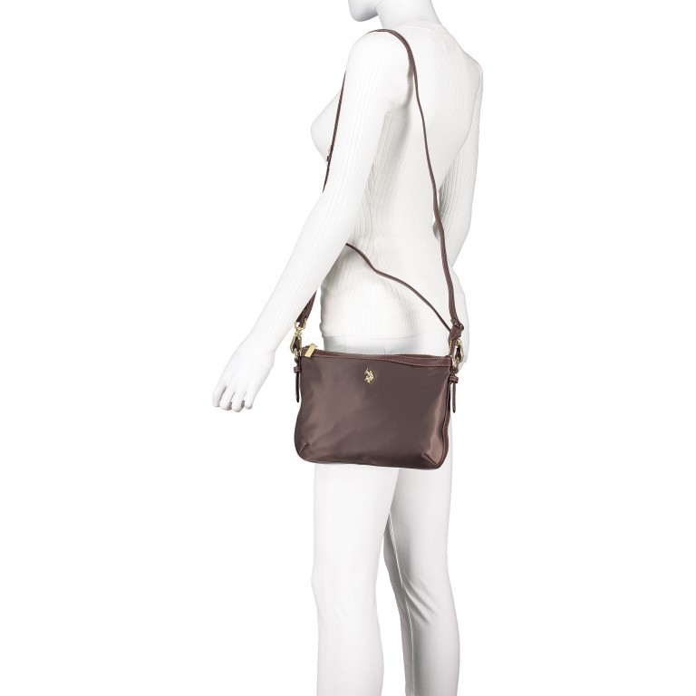 Umhängetasche Houston Dark Brown, Farbe: braun, Marke: U.S. Polo Assn., EAN: 8052792837694, Abmessungen in cm: 26x18x2, Bild 6 von 9