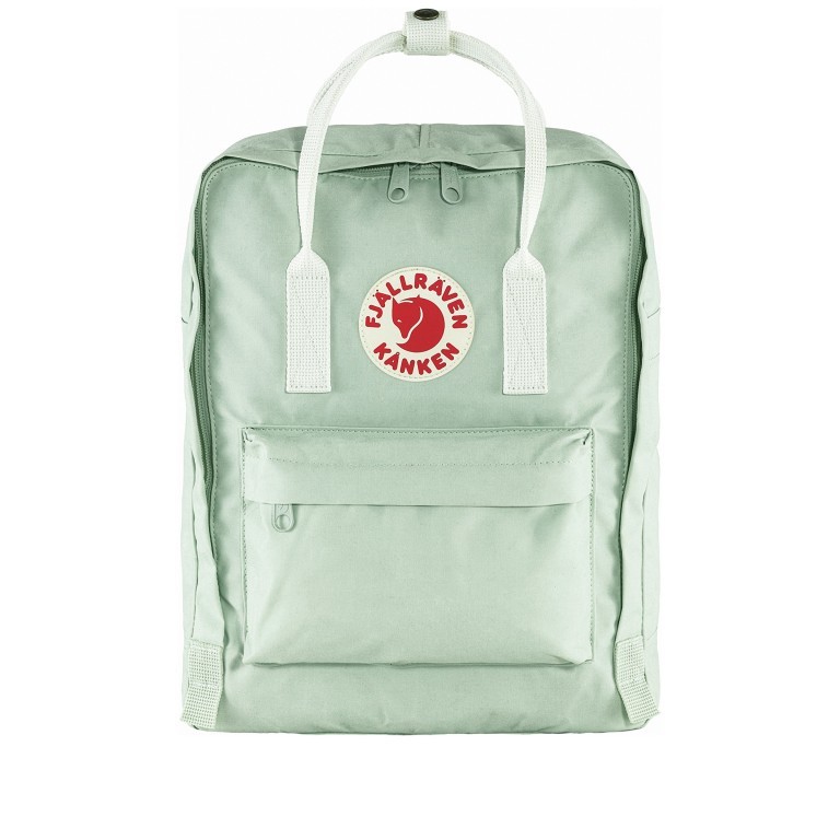 Rucksack Kånken Mint Green Cool White, Farbe: grün/oliv, Marke: Fjällräven, EAN: 7323450643157, Abmessungen in cm: 27x38x13, Bild 1 von 16