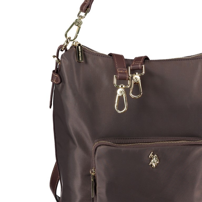 Beuteltasche Houston Dark Brown, Farbe: braun, Marke: U.S. Polo Assn., EAN: 8052792837991, Abmessungen in cm: 28x30x12, Bild 8 von 8