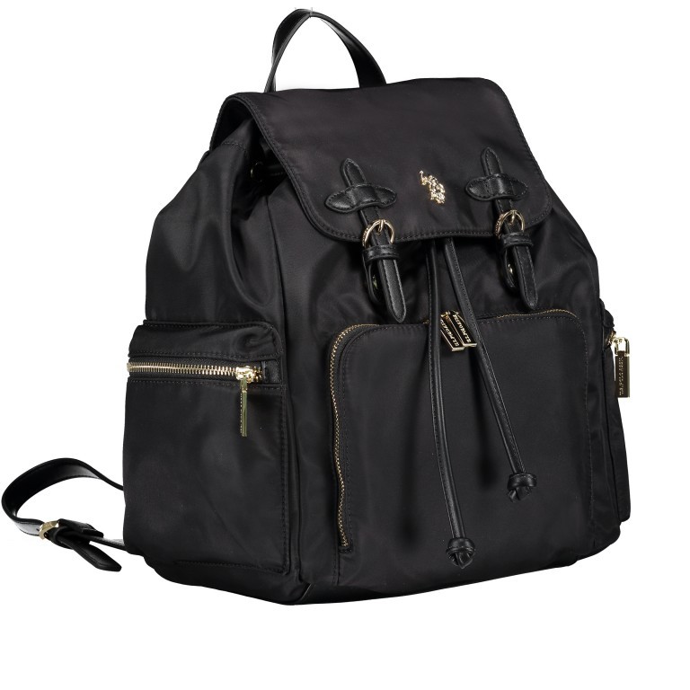 Rucksack Houston Black, Farbe: schwarz, Marke: U.S. Polo Assn., EAN: 8052792838196, Abmessungen in cm: 28x33x15, Bild 2 von 6