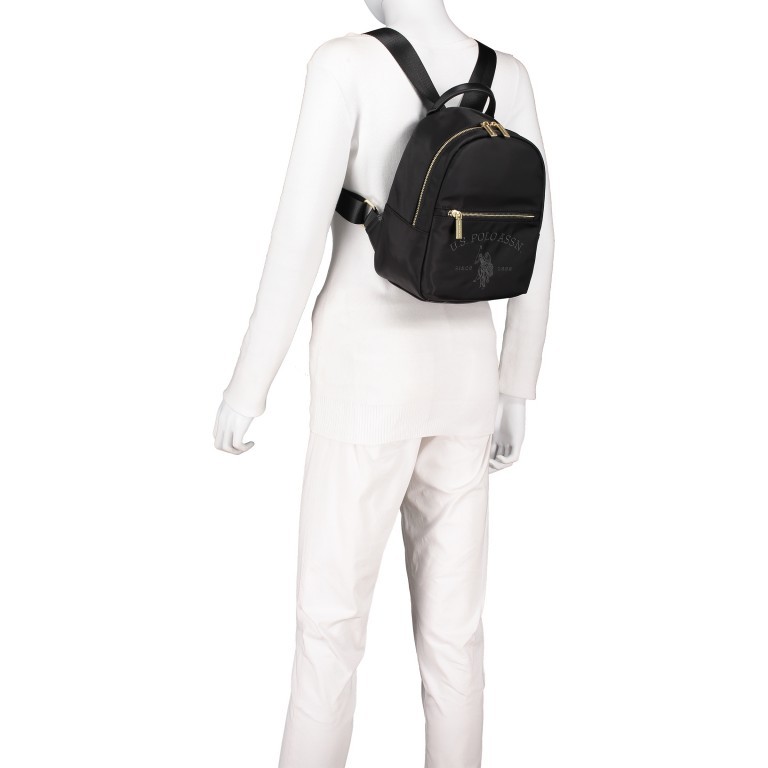 Rucksack Springfield Black, Farbe: schwarz, Marke: U.S. Polo Assn., EAN: 8052792841660, Abmessungen in cm: 22x26x10, Bild 4 von 6