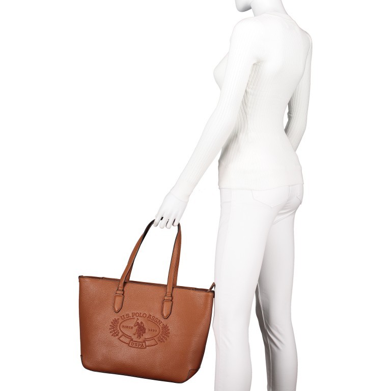 Shopper Hailey Tan, Farbe: cognac, Marke: U.S. Polo Assn., EAN: 8052792837328, Bild 5 von 6