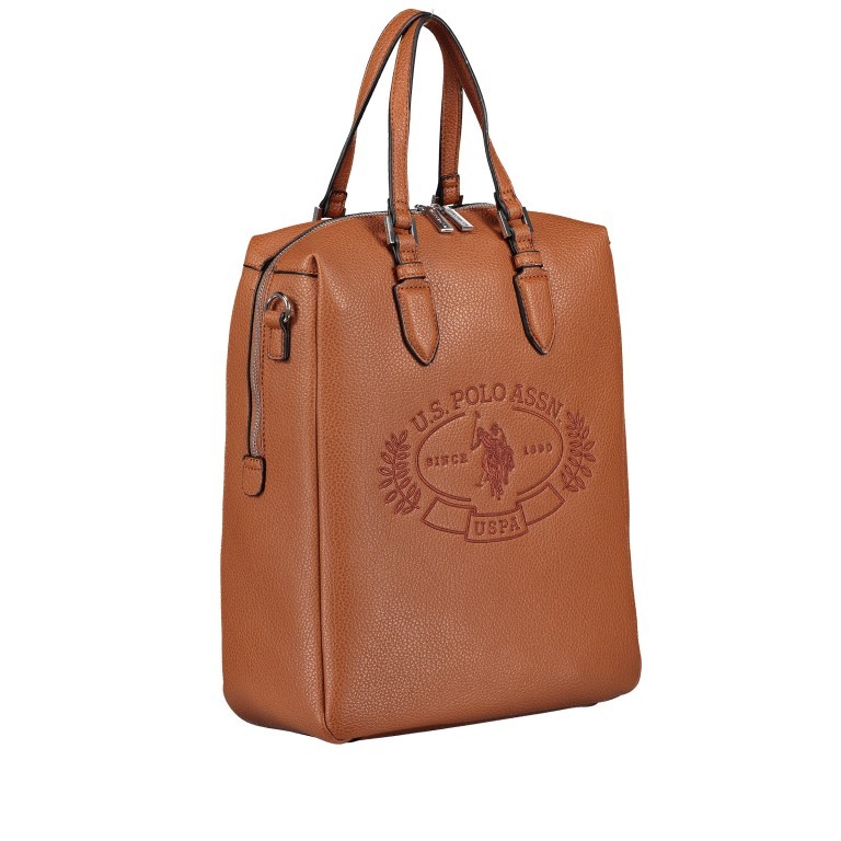 Rucksack / Umhängetasche Hailey Tan, Farbe: cognac, Marke: U.S. Polo Assn., EAN: 8052792837403, Abmessungen in cm: 28x36x11, Bild 2 von 8