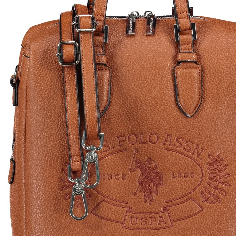 Rucksack / Umhängetasche Hailey Tan, Farbe: cognac, Marke: U.S. Polo Assn., EAN: 8052792837403, Abmessungen in cm: 28x36x11, Bild 8 von 8