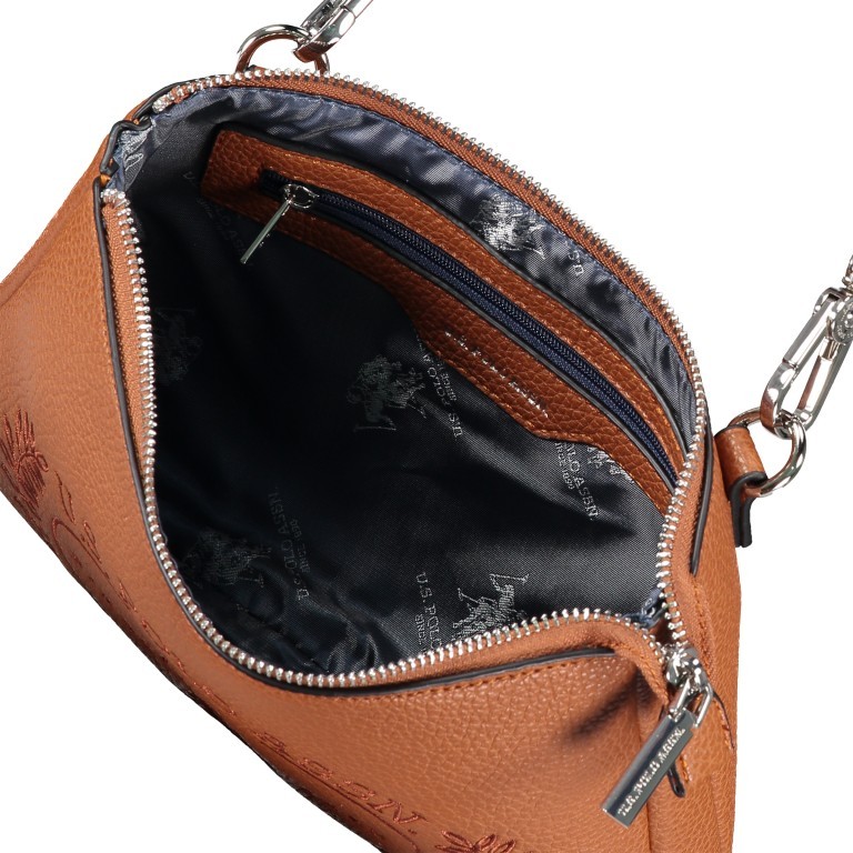 Umhängetasche Hailey Tan, Farbe: cognac, Marke: U.S. Polo Assn., EAN: 8052792837489, Abmessungen in cm: 25x16x2, Bild 6 von 7