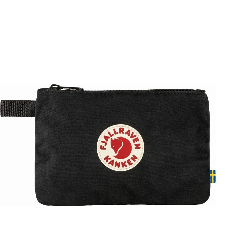 Kosmetiktasche Kånken Gear Pocket Black, Farbe: schwarz, Marke: Fjällräven, EAN: 7323450635015, Abmessungen in cm: 21x14x0.5, Bild 1 von 3