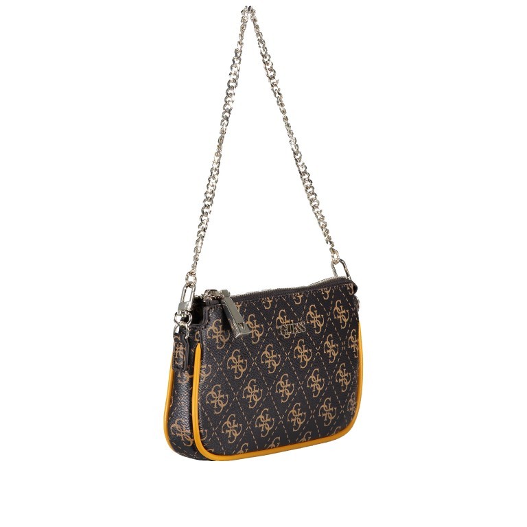 Umhängetasche Brown Yellow, Farbe: braun, Marke: Guess, EAN: 7621097639336, Bild 4 von 15