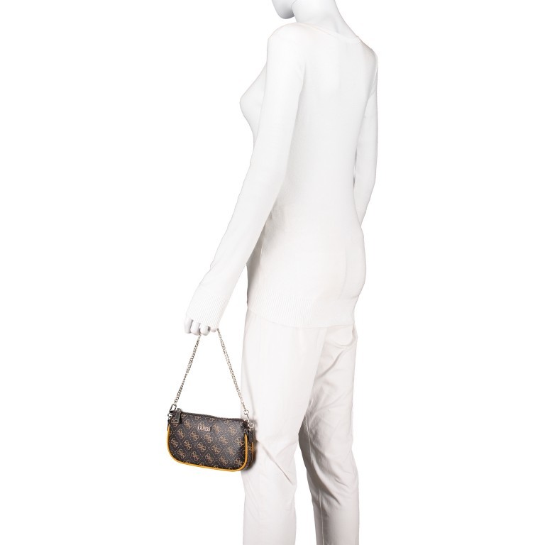 Umhängetasche Brown Yellow, Farbe: braun, Marke: Guess, EAN: 7621097639336, Bild 11 von 15