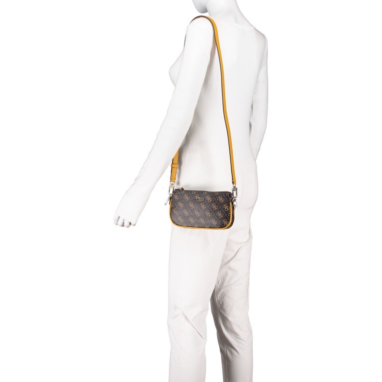 Umhängetasche Brown Yellow, Farbe: braun, Marke: Guess, EAN: 7621097639336, Bild 12 von 15