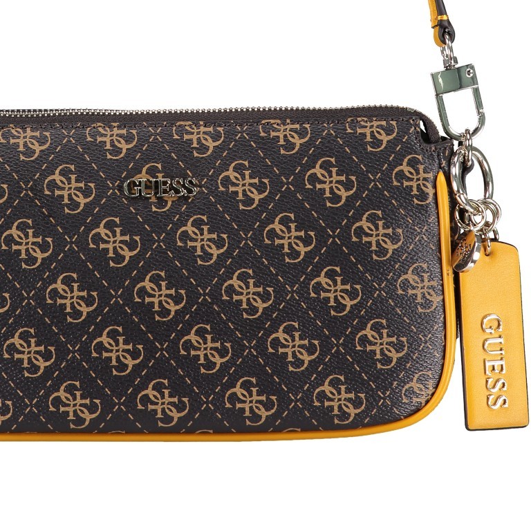 Umhängetasche Brown Yellow, Farbe: braun, Marke: Guess, EAN: 7621097639336, Bild 14 von 15