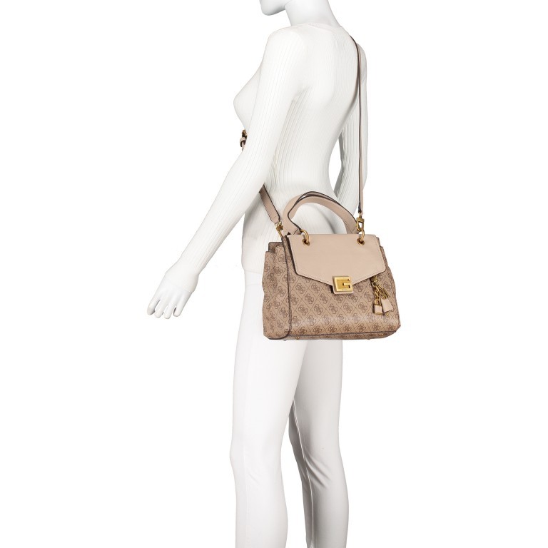 Handtasche Valy Latte, Farbe: braun, Marke: Guess, EAN: 0190231409793, Abmessungen in cm: 27x22x12, Bild 6 von 8