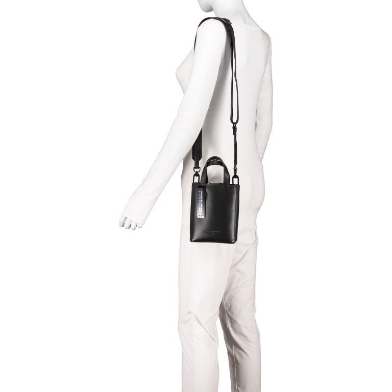 Handtasche Paper Bag Tote XS Carter Black, Farbe: schwarz, Marke: Liebeskind Berlin, EAN: 4058629147565, Abmessungen in cm: 13x17x4, Bild 4 von 7