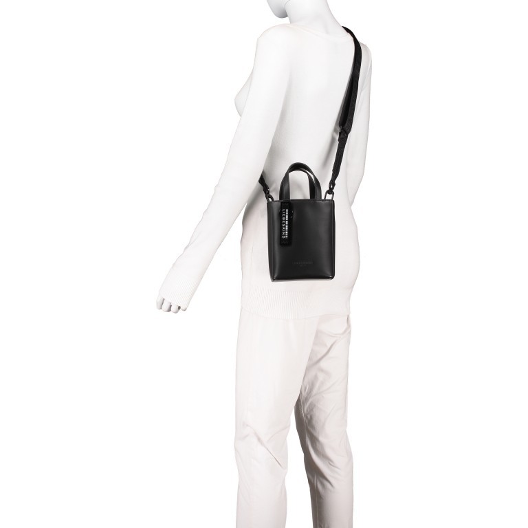 Handtasche Paper Bag Tote XS Carter Black, Farbe: schwarz, Marke: Liebeskind Berlin, EAN: 4058629147565, Abmessungen in cm: 13x17x4, Bild 5 von 7