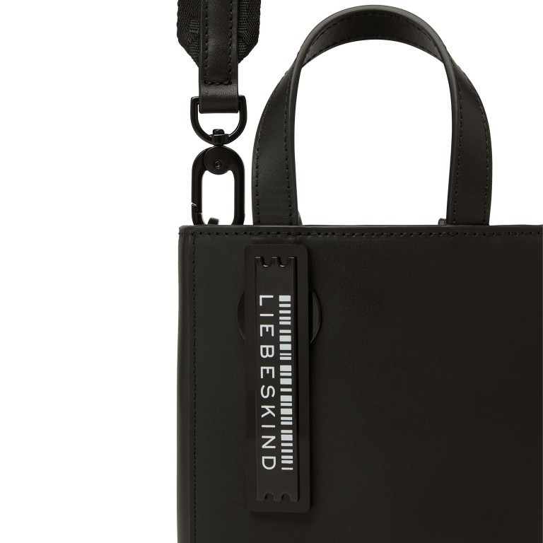 Handtasche Paper Bag Tote XS Carter Black, Farbe: schwarz, Marke: Liebeskind Berlin, EAN: 4058629147565, Abmessungen in cm: 13x17x4, Bild 7 von 7