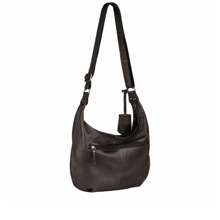 Beuteltasche Just Jackie 1000030-84 Black, Farbe: schwarz, Marke: Burkely, EAN: 8717128022600, Abmessungen in cm: 39x28x7, Bild 3 von 6
