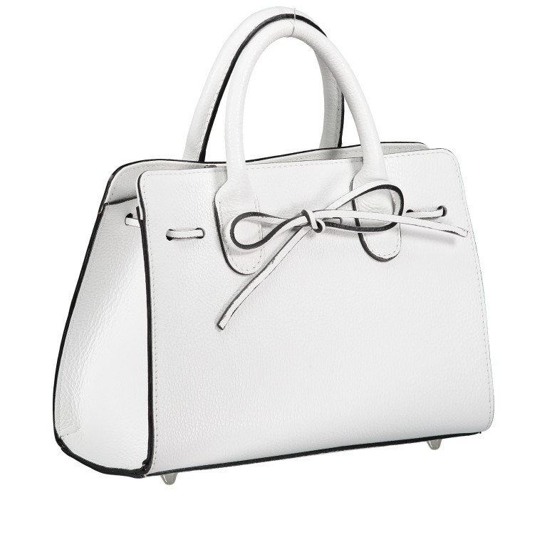 Handtasche Dollaro Weiß, Farbe: weiß, Marke: Hausfelder Manufaktur, EAN: 4065646003545, Abmessungen in cm: 28.5x21x12, Bild 2 von 8