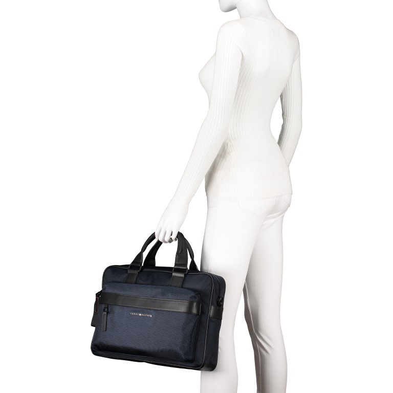 Aktentasche Elevated Computer Bag Desert Sky, Farbe: blau/petrol, Marke: Tommy Hilfiger, EAN: 8720111767068, Abmessungen in cm: 39x28x9, Bild 4 von 8