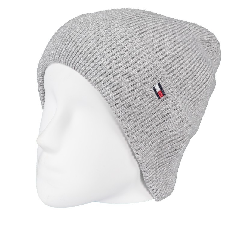 Mütze Essential Knit Beanie Mid Grey Heather, Farbe: grau, Marke: Tommy Hilfiger, EAN: 8720115051293, Bild 1 von 2