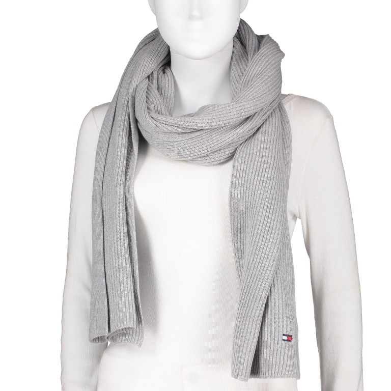 Schal Essential Knit Scarf Mid Grey Heather, Farbe: grau, Marke: Tommy Hilfiger, EAN: 8720115055864, Bild 2 von 2