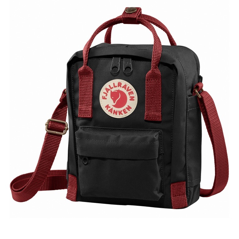 Umhängetasche Kånken Sling Black Ox Red, Farbe: schwarz, Marke: Fjällräven, EAN: 7323450597818, Abmessungen in cm: 15x20x11, Bild 1 von 13