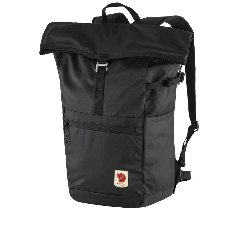 Rucksack High Coast Foldsack Volumen 24 Liter Black, Farbe: schwarz, Marke: Fjällräven, EAN: 7323450642907, Abmessungen in cm: 26x45x20, Bild 2 von 12