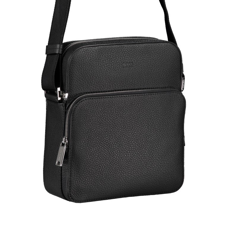 Umhängetasche Crosstown Crossbag Pocket Black, Farbe: schwarz, Marke: BOSS, EAN: 4021402639991, Abmessungen in cm: 23x27x8, Bild 2 von 6