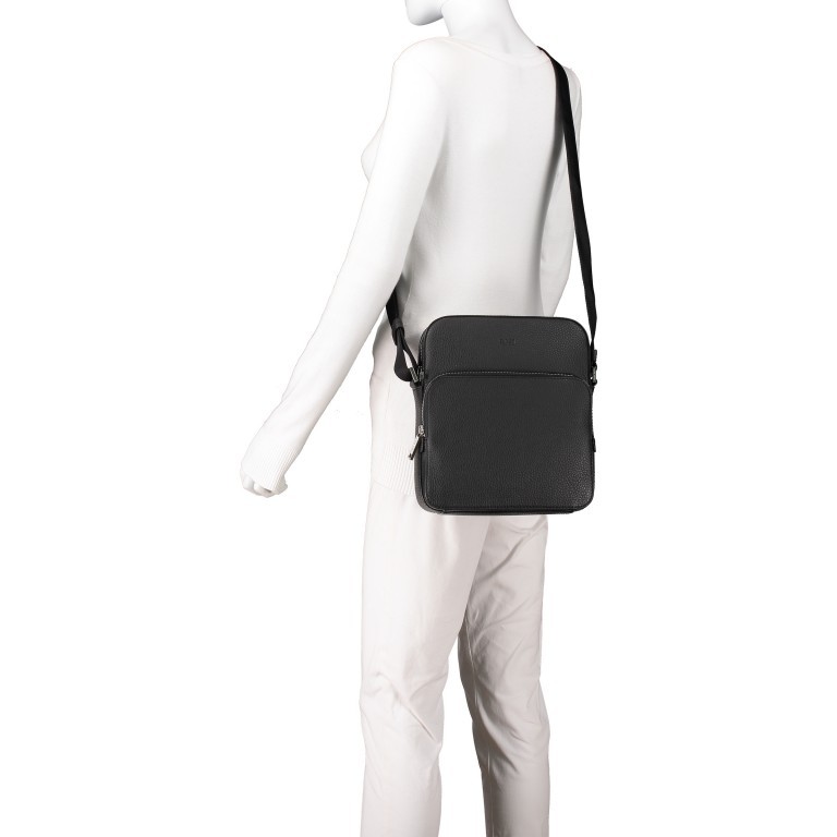 Umhängetasche Crosstown Crossbag Pocket Black, Farbe: schwarz, Marke: BOSS, EAN: 4021402639991, Abmessungen in cm: 23x27x8, Bild 5 von 6