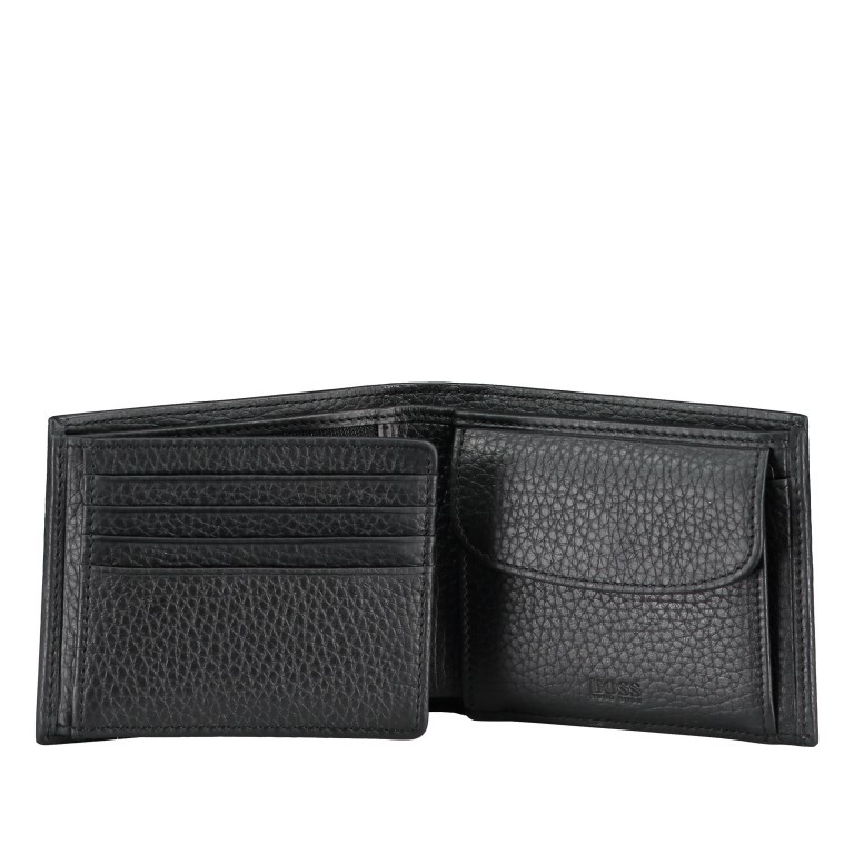 Geldbörse Crosstown Trifold Black, Farbe: schwarz, Marke: Boss, EAN: 4046303267487, Abmessungen in cm: 11x9.5x2.5, Bild 2 von 4