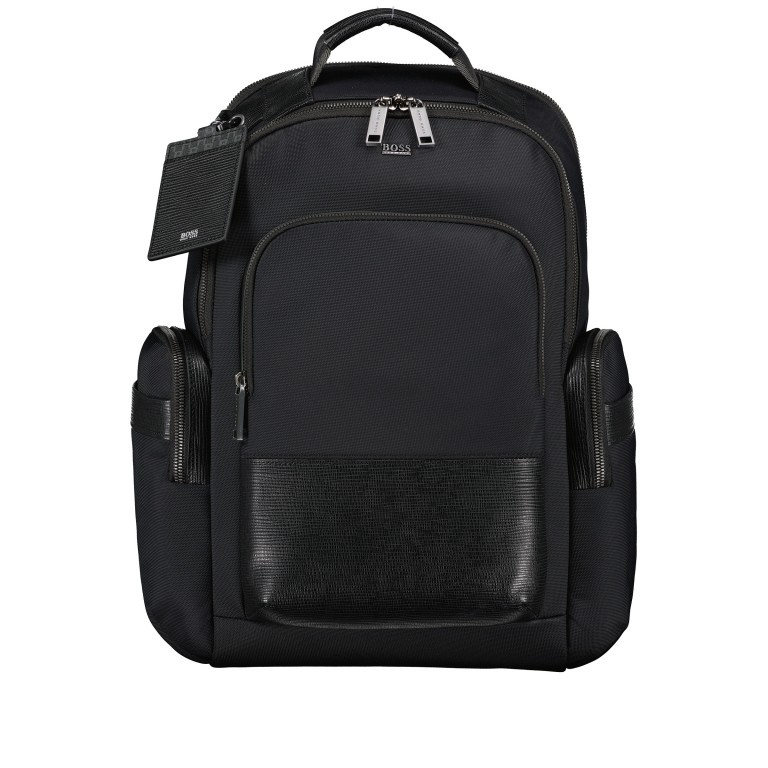 Rucksack First Class Backpack mit Laptopfach 15 Zoll Black, Farbe: schwarz, Marke: BOSS, EAN: 4046303266183, Abmessungen in cm: 26x40x14, Bild 1 von 11