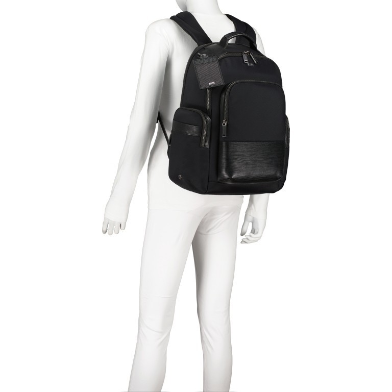 Rucksack First Class Backpack mit Laptopfach 15 Zoll Black, Farbe: schwarz, Marke: BOSS, EAN: 4046303266183, Abmessungen in cm: 26x40x14, Bild 5 von 11